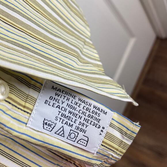 Kenneth Cole New York Striped Button Up Shirt XL - Picture 5 of 7